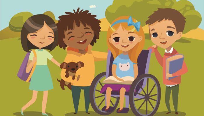 Cartoon of children's playgroup
