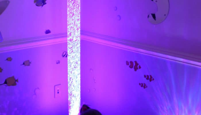 Sensory Corner w/Bubble Column and Girl