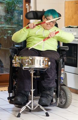 Drummer Boy on Wheelchair