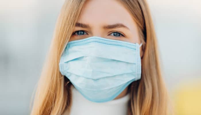 Face masked person